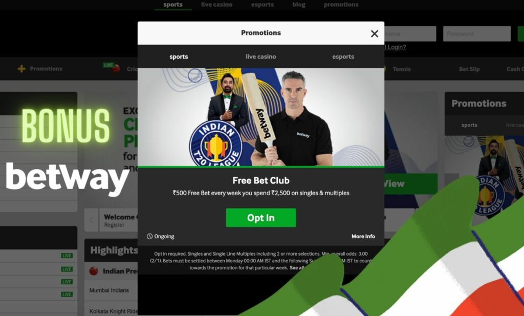 How to get Betway bonus instruction in India