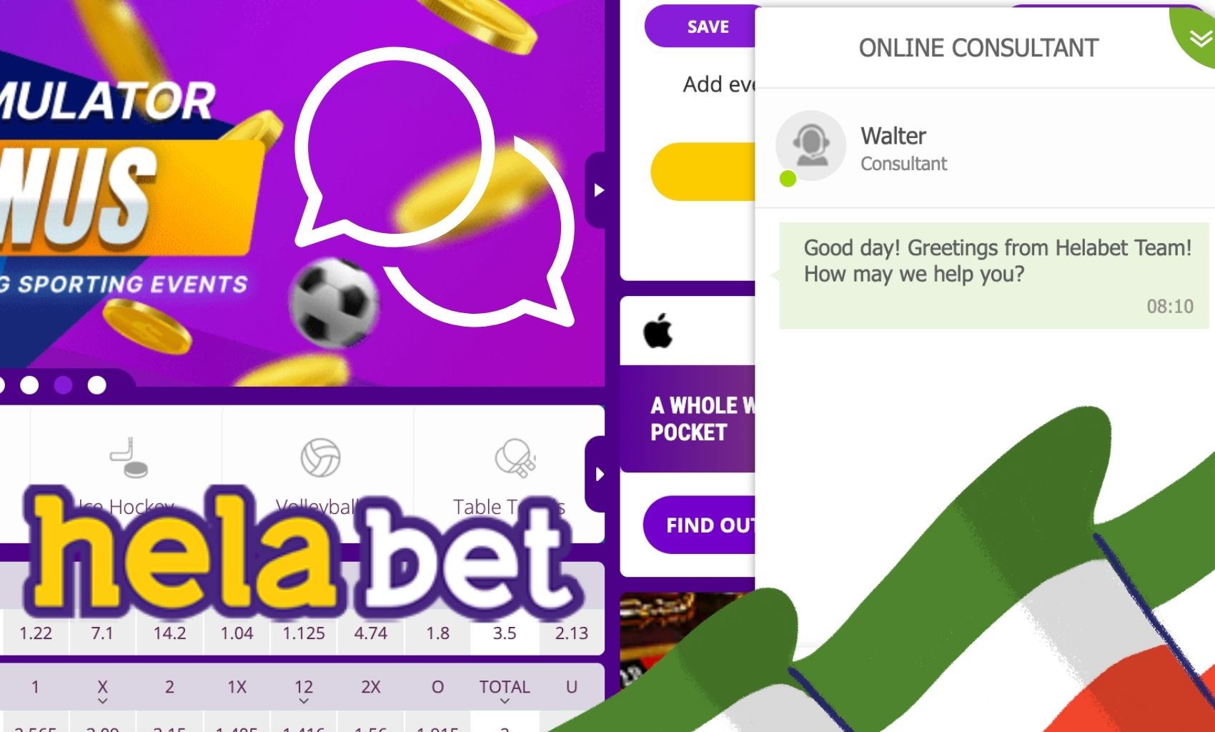 Helabet India sports betting site support overview