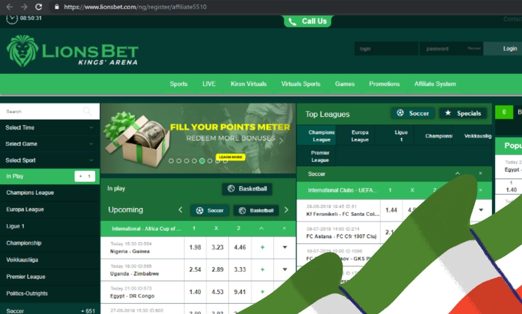Lionsbet India betting on sports events detailed information